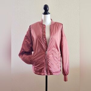 UNIVERSAL THREAD Mauve/Blush Sateen Bomber Jacket SIZE L